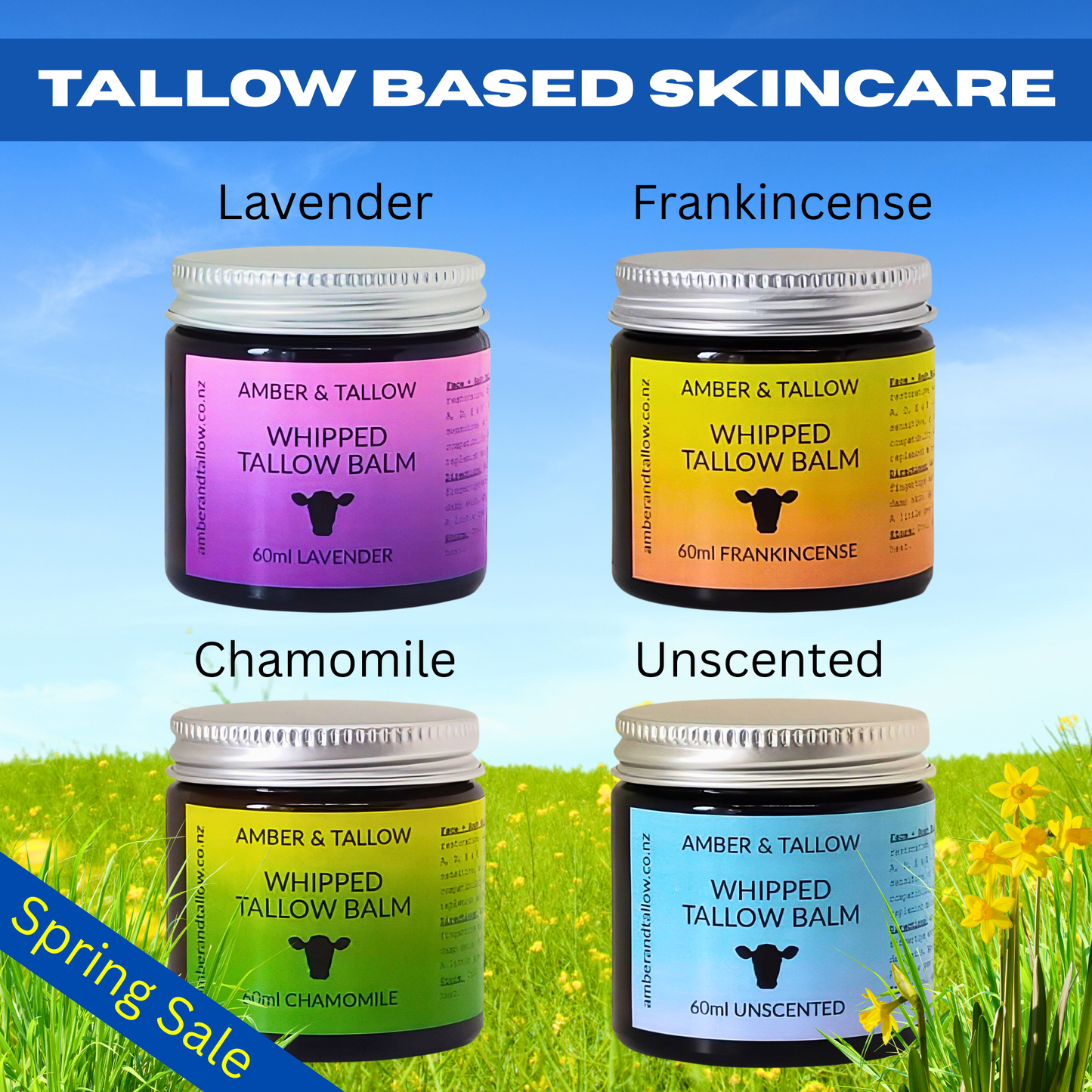 Scented Whipped Tallow Balm - NZ Made