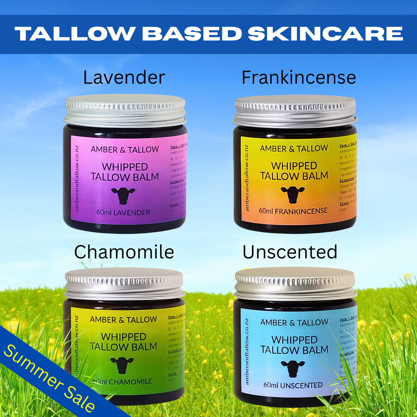 Scented Whipped Tallow Balm - NZ Made